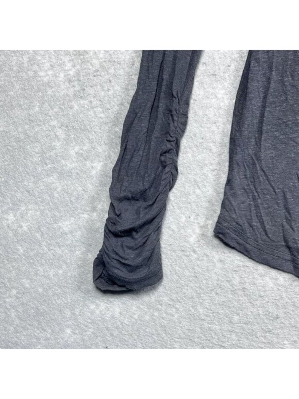 Top Womens Size Small Gray Boho Low Back Top Tunic Long Sleeve - Picture 4 of 12